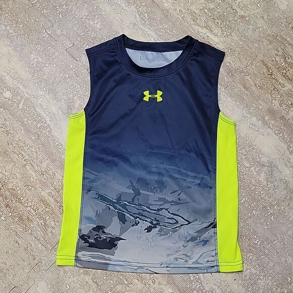 UNDERARMOUR YOUTH HEATGEAR SLEEVELESS TEE GREAT FOR SPORTS AND BASKETBALL SIZE 5 - Picture 2 of 5